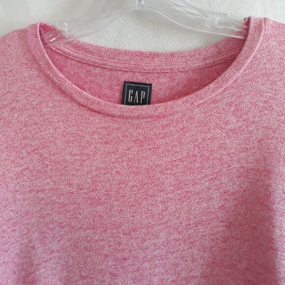 Gap Sweater Women XS  Pink Rounded Hem  Soft Long Sleeve Boat Neck Side Slits - Picture 4 of 12
